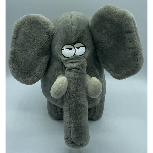 Animal Crackers Eugene Elephant Plush Stuffed Animal Vintage 1985 10" Toy Doll - Picture 1 of 12